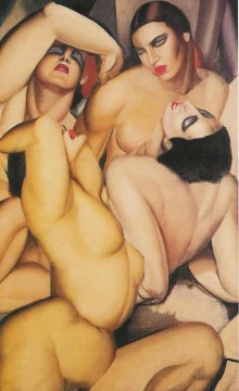 Tamara Lienzo - grupo de cuatro desnudos 1925 contemporánea Tamara de Lempicka
